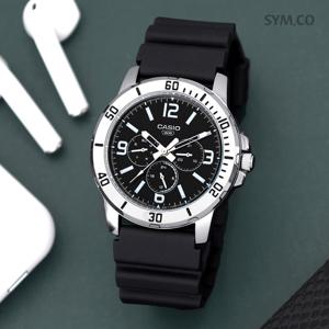 카시오 MTP-VD300-1B 다이버룩 빈티지 다기능 스포츠 남자 우레탄 시계 d4