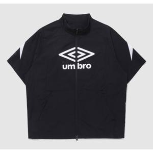 엄브로 공용 더블컷 빅로고 스탠넥 반팔 자켓 BB UQ221SJK53 BLK0 WGR0