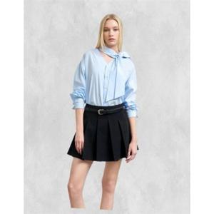 제너럴아이디어 루즈핏 타이 브이넥 셔츠 [SKY BLUE] WBE1L03509 308374