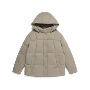 내셔널지오그래픽 NATIONALGEOGRAPHIC N254WDW050 여성 사각 퀼팅 후드 탈부착 덕다운 점퍼 OAK BEIGE N254WDW050511 431784