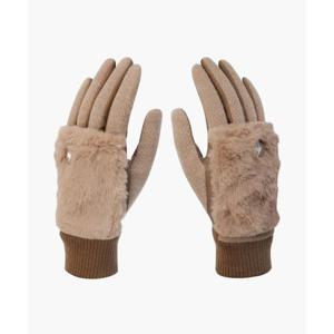 르꼬끄 LECOQ GOLF 여성 기모 퍼 양손 장갑 _BEGE GQ422LGLO2 GQ422LGLO2_BEGE 463720