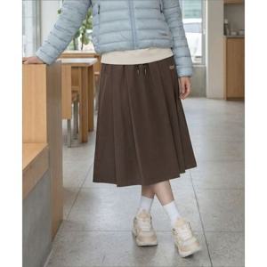 내셔널지오그래픽 NATIONALGEOGRAPHIC N261WSK900 여성 코튼 A라인 플리츠 스커트 BROWN N261WSK900080 431985