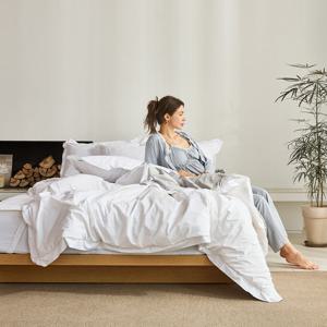 [라뽐므] 호주산 양모 면80수 무봉제양모침구세트 퀸(Q) 이불+패드+베개커버+세탁망