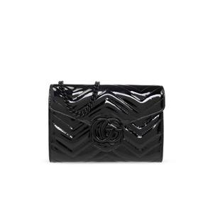 라프리마 구찌 GG 마몬트 마틀라세 페이턴트 미니백 474575 AACJS 1000