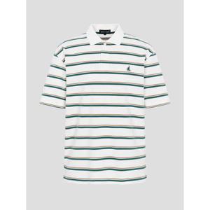 [빈폴멘] 헤리티지클럽 스트라이프 칼라넥 티셔츠  아이보리 (BC6242C320)