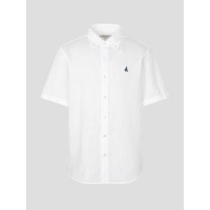 [빈폴멘] 리넨 솔리드 반소매 셔츠  화이트 (BC6365C221)