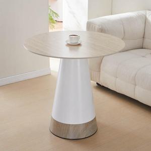 [베스트리빙] 심플 모던 비올라 800 원형 화이트 테이블/테이블 단품