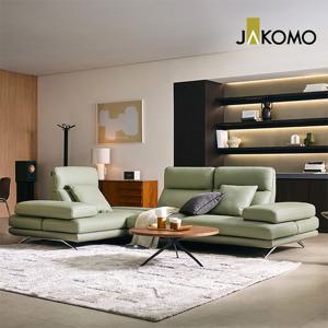 시그니처 와이드 4인 코너카우치형 기능성 럭스 통가죽 천연면피 소가죽 소파