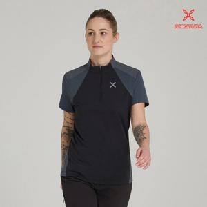 몬츄라 헤이드 짚 티셔츠 우먼 여성 집업 기능성 등산 반팔 아웃도어 티셔츠 MTZN38W-9093