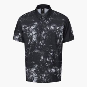 데상트골프반팔티 TQT DQ22MFTS43-BLKG 아크먼트(ACMT) 남성 프린트 카라 반팔 티셔츠 / BLACK