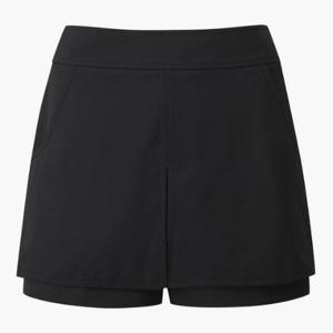 데상트골프웨어 TQT DQ12WFSP31-BLKG 여성 앞 트임 숏팬츠 / BLACK