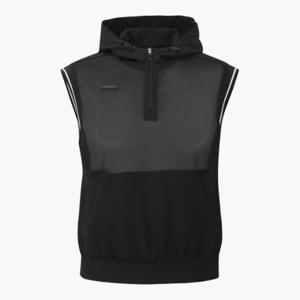 데상트골프베스트 TQT DQ22WFCV51-BLKG 여성 져지 후드 베스트 / BLACK