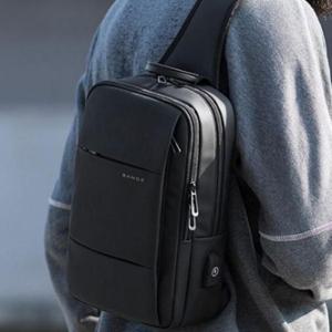 [패션] 미니 스퀘어 크로스 슬링백 USB 충전 보조 바디백