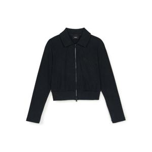 M MLB자켓 GQC 3FTRB1151-50BKS 여성 베이직 골지 슬림핏 크롭 집업 뉴욕양키스