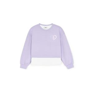 M MLB키즈긴팔티 GQC 7FMTH0151-43LDL 하트 스포티브 여아 레이어드 크롭 맨투맨 보스턴 레드삭스