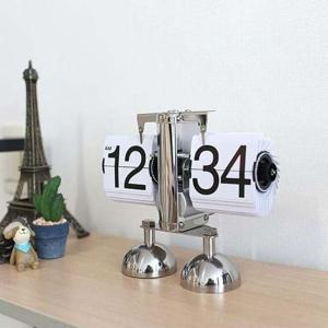 침실 공부방 카페 인테리어 화이트 플립 탁상시계 플립시계