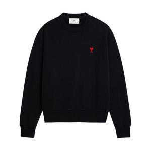 아미 스몰 하트 로고 스웨트셔츠 블랙 BFUSW001730 001