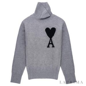 아미 빅 하트 로고 터틀넥 스웨터 UKS402-018-057