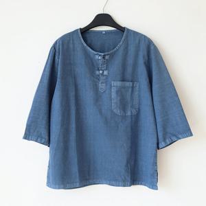 메밀꽃피는날 남녀공용 기본 7부 소매 상의 생활한복