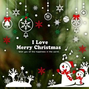 크리스마스 눈꽃 스티커/아이 러브 크리스마스 (대형)