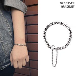 [미니아트] 5mm 실버 볼드 체인 은 팔찌 16cm