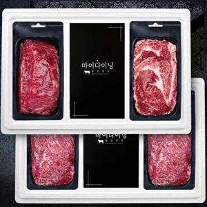 횡성 한우 진심12호 불고기2 국거리 등심 한우선물세트 1.6kg