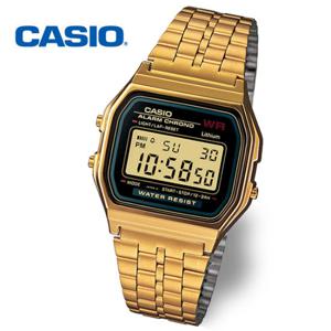[정품] CASIO 카시오 A159WGEA-1DF 빈티지 전자 금장 메탈시계