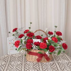 비누 카네이션 조화 바구니 프릴러브  Aset 50cm 꽃 어버이날 스승의날 테이블 장식 선물 존경