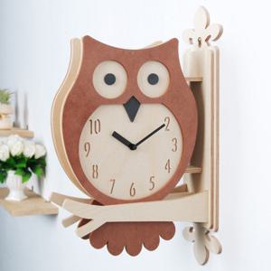 타임데코 부엉이 양면벽시계 (BR) [인테리어소품/월클락]