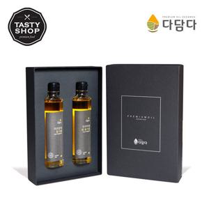 [다담다-Gift 선물셋트]국산100% 생들기름 200ml+저온압착 들기름 200ml