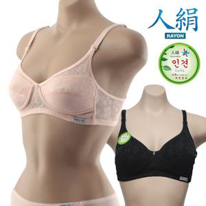 여성 쿨 인견 쟈카드 노와이어 여름 매쉬브라 빅사이즈 속옷