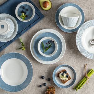 [한국도자기]코지 블루 4인홈세트 14p