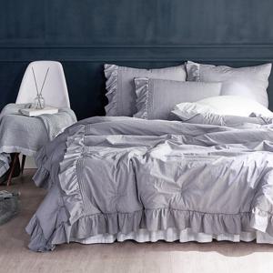 60수 고밀도 코튼 바이오 워싱 레나K여름차렵이불풀세트그레이