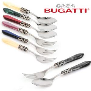 [부가티] 알라딘 커피스푼3P + 케익포크 3P 총 6P 세트 (무광)