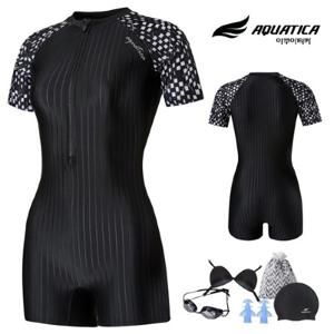 아쿠아티카 여성 실내수영복 AQA27243 선수용수경6종세트