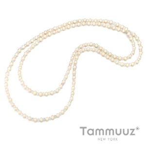 [타뮤즈] 크리스탈 진주 롱 목걸이 sn115