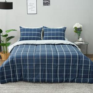 [르헤브] 모던체크 마이크로 모달 차렵이불베개세트 Q