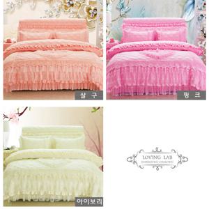 에스티나 퀸침대커버세트 예쁜침대커버 침구세트 Q 공주풍  누빔