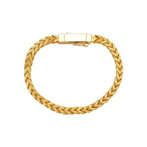 [한국금다이아몬드] 남자 순금 팔찌 사각 기둥 체인 24K 37.5g 18K장식