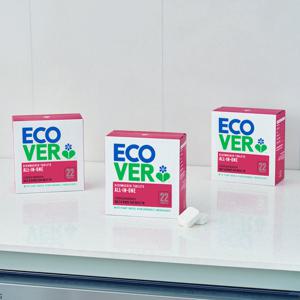 에코버 올인원 식기세척기세제 레몬 만다린 22개입 3개세트