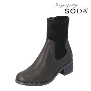 [소다 공식] SODA 여성 니트 삭스 앵글부츠 ALB116 GN10 (4cm)