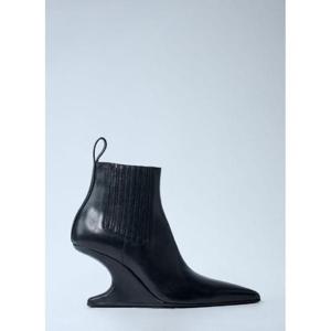 26 SS 릭오웬스 여성 가죽 웨지 앵클 부츠 ric0262020blk