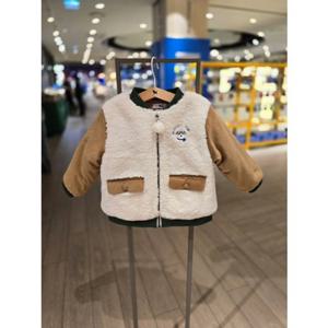 [블루독베이비] 25 FW(BE)컬러매치 FUR 점퍼 (45C1411303) 뽀글이 백일 돌 선물 조카 유아 아우터 아가옷 45C1411303