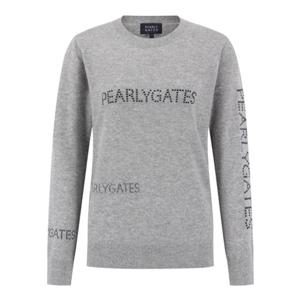 [파리게이츠] (521E4SWA35)여성 도트 로고 자카드 포인트 긴팔 니트 521E4SWA35