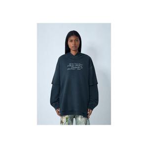 26 SS 아크네 여성 로고 모티프 후드티셔츠 acn0262029blk