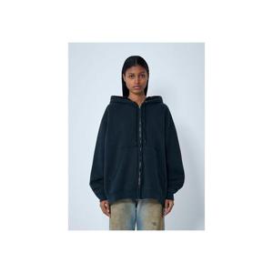 26 SS 아크네 여성 지퍼 업 후드 스웨트셔츠 acn0262028blk