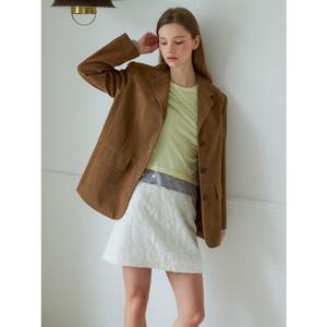 [올리브데올리브] (올리브데올리브)OW4AS870 스팽글 세미 A라인 미니 스커트 OW4AS870