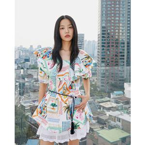 [에고이스트] ER3WB762 러플 포인트 볼륨소매 원피스형 블라우스 (25년 가을) ER3WB762