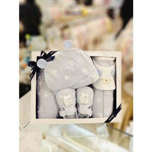 [압소바] 도도모달 7부우주복 내의 모자 덧신 4종출산세트 (A1310603A4) A1310603