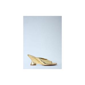 26 SS 드리스반노튼 여성 조각된 가죽 뮬 dvn0263024gld